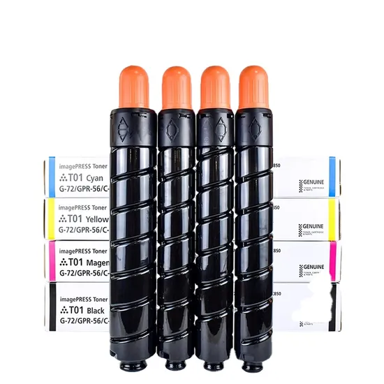Can0n T01 Toner T02 Toner Cartridges Imagepress C600 C700 C800 C650 C750 Printer Powder Full Original Gpr 35 Toner a Set Cmky