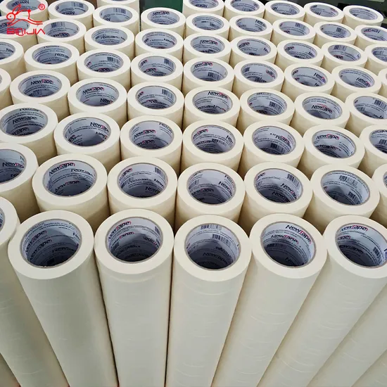 Custom White Painters Masking Tape for Painting 24mm 2inch Jumbo Roll Automotive Yellow Color Paint Paper Masking Tape for Car
