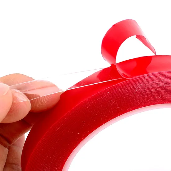 Clear Removable Reusable Washable Red Film Double Sided Adhesive Acrylic Foam Tape Nano Tape
