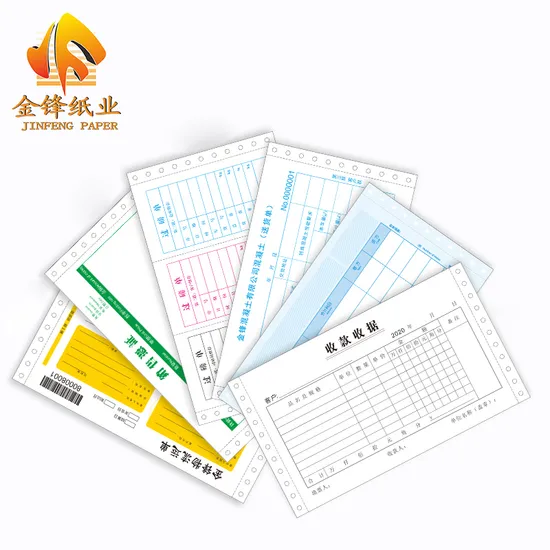 China Factory Printing Custom NCR Continuous Printing Paper Business Forms for DOT Matrix Printer