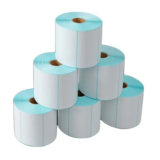 Manufacturer Direct Adhesive Thermal Blank Sticker Label Paper Roll for Barcode Printer