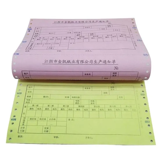 Factory Supplier Computer Continuous Carbon Paper Blue Carbonless 3ply NCR Printed Carbonless Paper