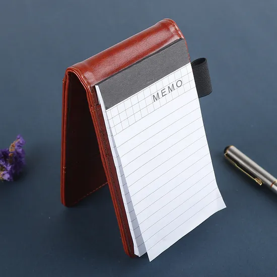 Portable Small Note Book Leather A7 Multi-Function Notepad with Calculator