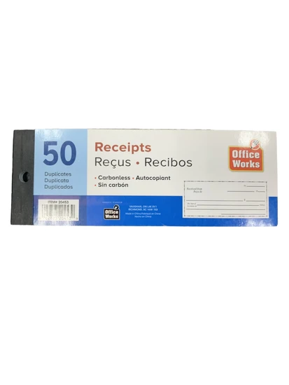 50 Sets Per Book Rent, Receipt Book New Sales Order Money Receipt Record Book 2-Part, Carbonless