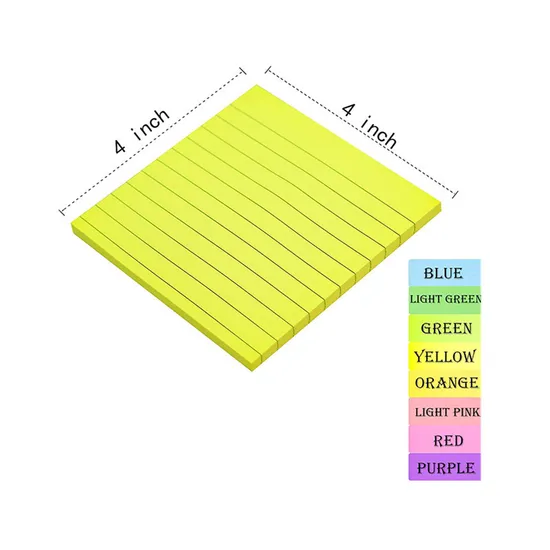 Lined Sticky Note Pad Custom Logo Print Brand Sticky Memo Pad