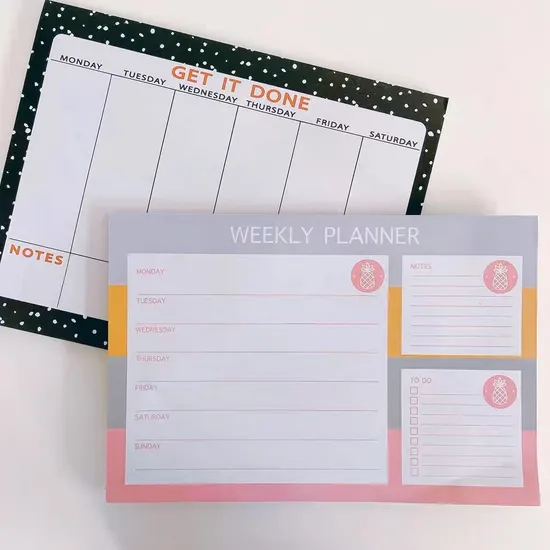Custom Printing Weekly Planner Block Pad Pad to Do List Note Pad Memo Pad Daily Planner