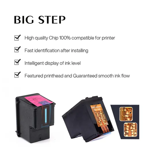 Remanufactured HP Ink Cartridge 123XL 123 HP123 HP 123 Compatible for HP Deskjet 2130 2131 Printer