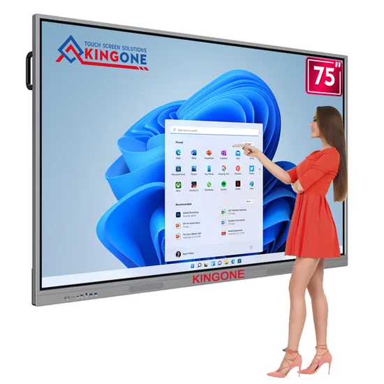 Conference Classroom All in One 65 75 86 100 Inch Teaching Board Touch Screen Smart TV Digital LCD Whiteboard Interactive Flat Panel Display for Meeting