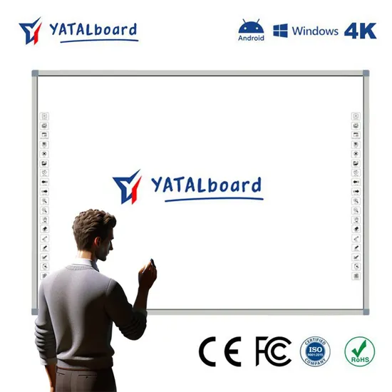 Android 11/12/13 Windows 20/40 Point Multi Touch All in One Interactive Whiteboard Interactive Digital Whiteboard for Education Teaching