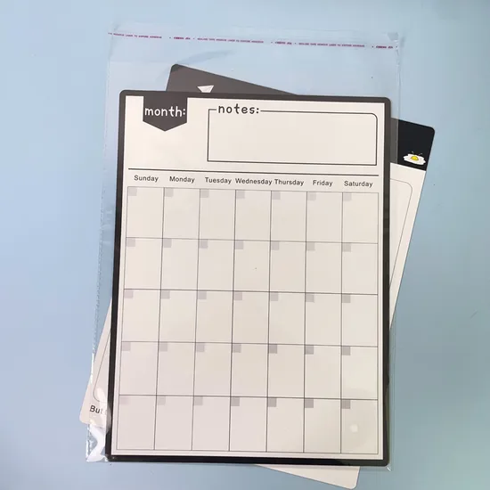 High Quality Magnetic Blackboard Monthly/Weekly Planner Calendar with Eraser Marker Pen