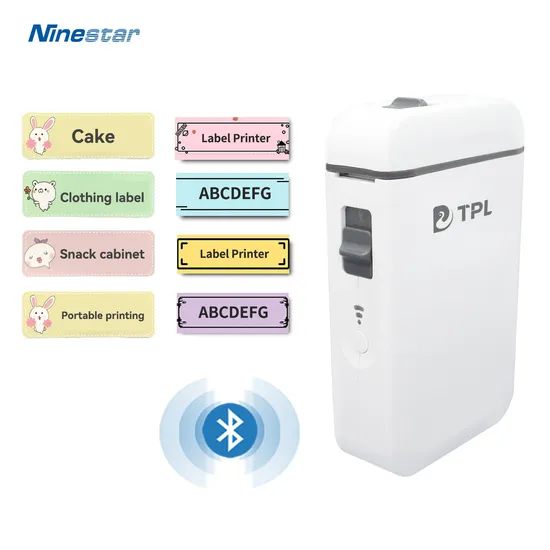 Tp-110 CCC CE RoHS Reach Srrc MSDS Bluetooth Wireless Thermal Printer Mini Label Barcode Printer Label Maker Printer