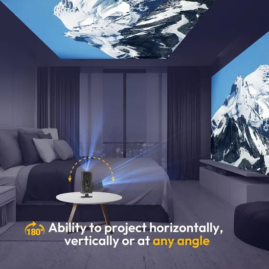 Android 11 Full HD Projector Native 1080P 4K Support 5g WiFi 6 Bluetooth 5.0 Home Movie Projector Electric Focu Auto Keystone 180 Rotating for PC/Lap/PS5 Dull