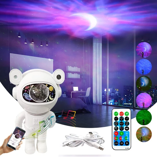 Astronaut Star Projector Night Light Space Starry Nebula Ceiling Projector Lamp with Remote Control