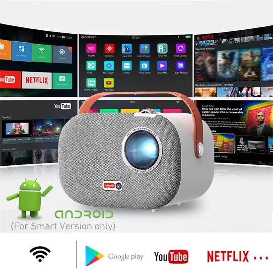 Sun700 Ultra HD Smart Projector Wireless Bluetooth Sound Projector