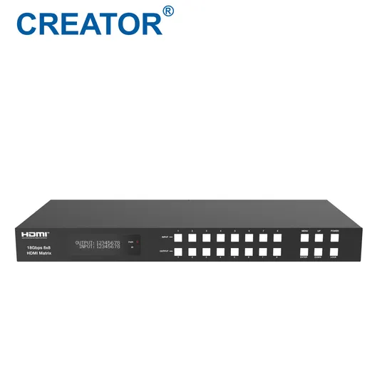 8X8 HDMI 4K@60Hz Matrix Switcher Seamless HDMI Switcher with HDMI 2.0 Hdcp 2.2