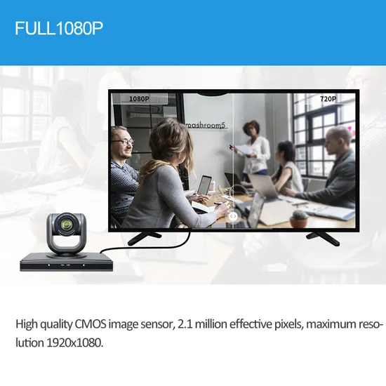 1080P30fps 10X Zoom USB 3.0 Yuy2 PTZ Visca Webcam Video Conference Camera
