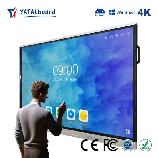 Wholesale Factory Digital Television Smart 43 55 65 75 86 98 105 110 Inch LCD Android LED TV Touch Interactive Flat Panel Display