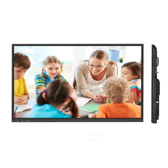 Factory Price 75 86 98 Inch Built-in Camera 4K Dual OS 20 Points Touch Screen Smart Board Interactive Whiteboard for Meeting Room and Schools