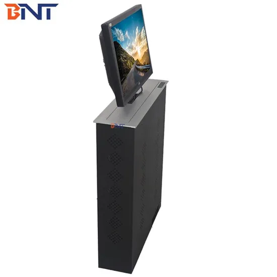 Bnt Motorized Computer Lift Audio Video Conference System LCD Monitor Lift for 22 Inch Hidden Desk LCD Monitor Lift Mechanism