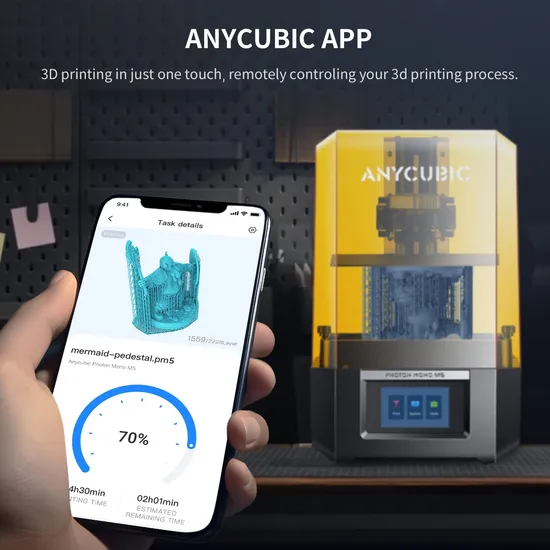 Anycubic- Photon Mono M5, Upgraded Slicer Software, 12K Resin 3D Printer with 10.1′′ HD Monochrome Screen