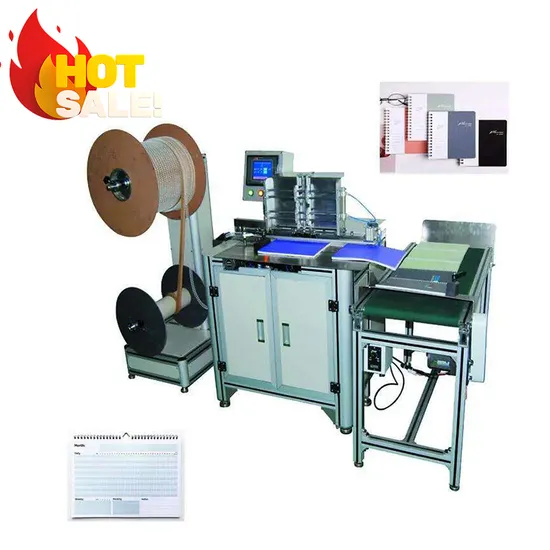 Factory Price Notebook Wire O Binding Machine Double Spiral Coil Binding Machine for Calendar Exercise Spiral Binding Machine