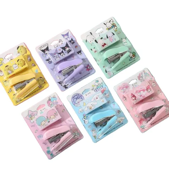 Mini Cartoon Stapler Cute Manual Student Gift Plastic and Metal Stationery Stapler