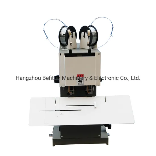 Double Head Desktop Saddle Flat Book Binding Wire Stitching Machine
