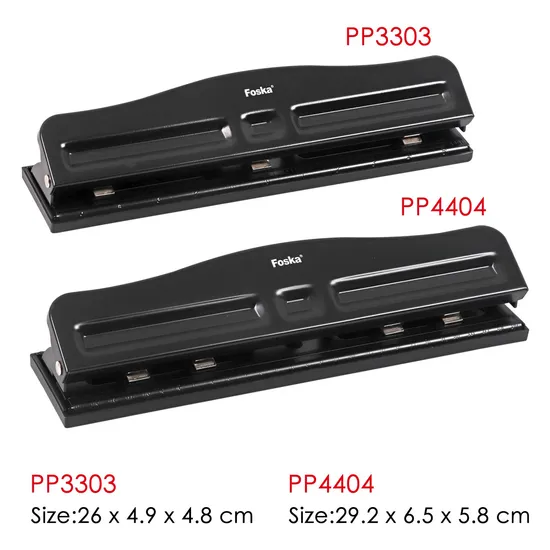Foska Black Metal 7 mm Dia 4 Holes Metal Paper Punch
