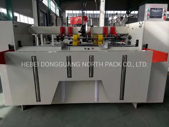 Semi-auto Cardboard Box make Stitching Machine