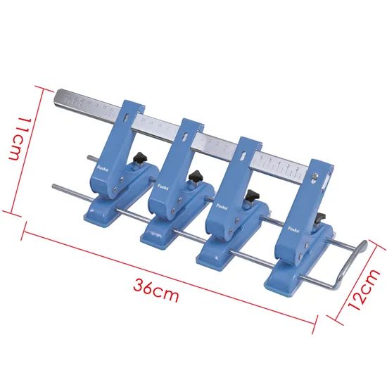 Foska 4 Hole 6mm Hole Distance Office Metal Paper Punch
