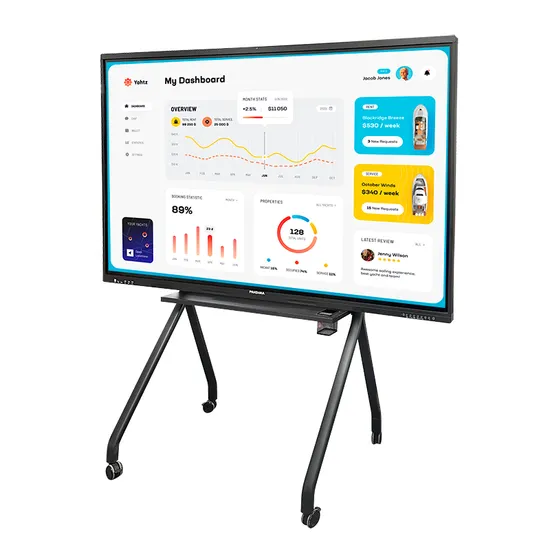 Education Classroom Office 65 75 86 Inch Smart Meeting Room Electronic Display LCD Writing Touch Screen Flat Panel Whiteboard