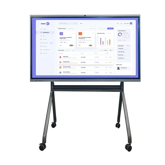 Wholesale Customization Finger Conference Smart Interactive LCD Display Classroom Meeting Flat Panel Movable Touch Whiteboard
