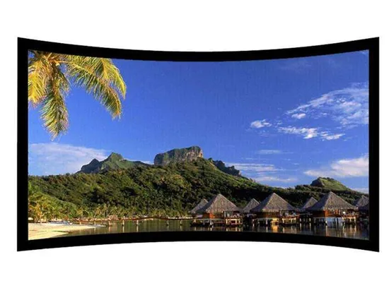 OEM Production 135 Inch Curved Fixed Frame Projector Screen Home Theater