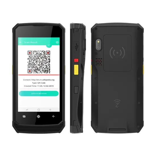 Uniwa M580 Smartphone Mt6761A Quad Core Android Mobile Phone IP65 Waterproof Qr Laser 2D Barcode Scanner RFID NFC PDA