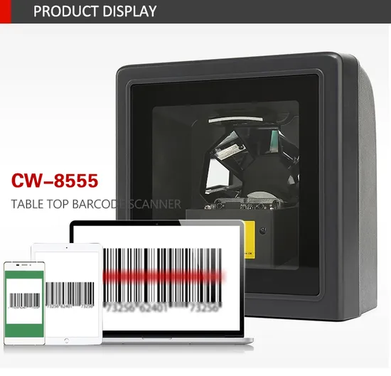 USB Desktop 1d Wired Omnidirectional Laser Barcode Scanner