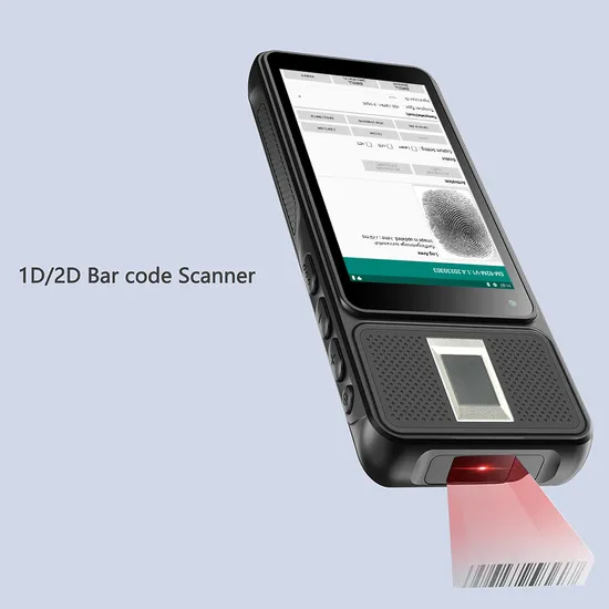 Uniwa F501 5inch Display Portable Handheld PDA Rugged Smart Mobile Phone 2D Scanner Terminal Scanner with Biometric Fingerprint Reader