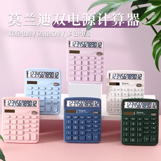 Dual Power Supply 12 Digits Solar/Dual Power Calculator