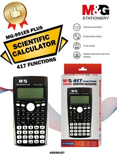 M&G Office and School Use 12 Digits Muti Functions Scientific Calculator with Cover