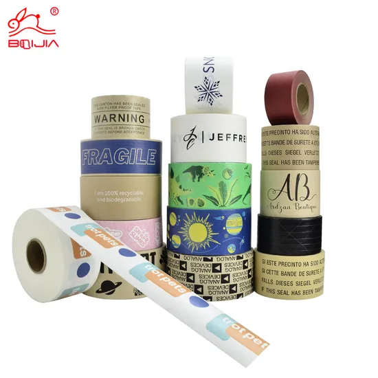 Eco-Friendly Printed Writable Self Adhesive Reinforced Water Activated Kraft Paper Packing Tape