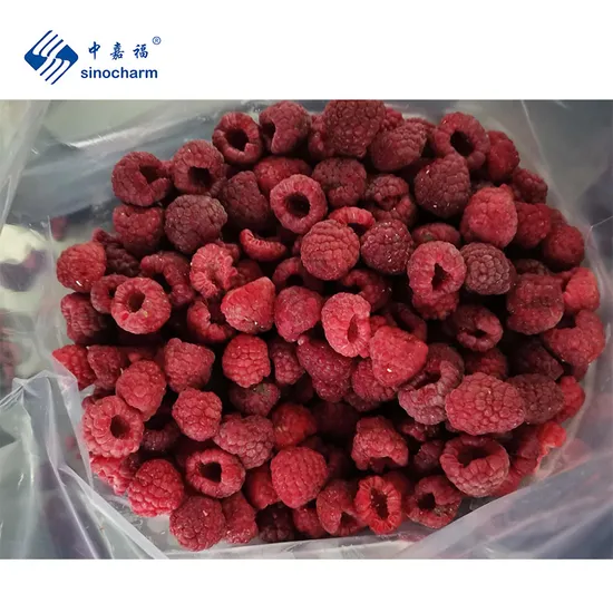 Sinocharm Frozen Fruits New Season Wholesale Price 80% Whole 2.5kg Package IQF Raspberry Frozen Raspberry