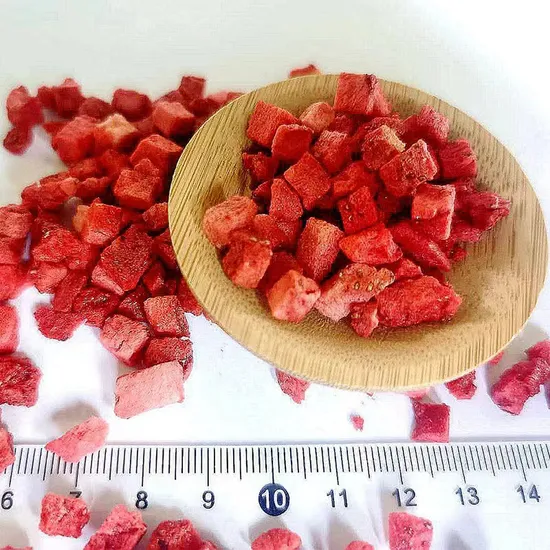 Factory Supply 100% Natural Diced Dried Fruits Freeze Dried Strawberry Dices