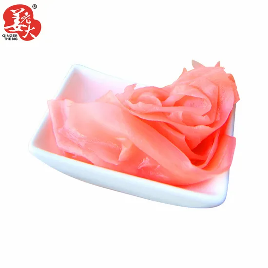 Japanese Pickled Sweet Shredded Pink White Sushi Ginger in Pails