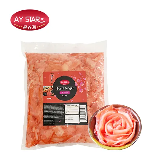 1kg Japanese Vegetable Pink Colour Sushi Ginger Pickled Ginger