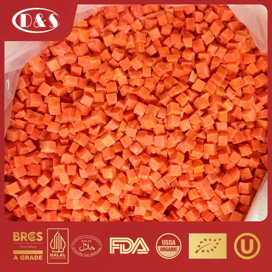 Frzeen Vegetable Factory Supply Grade a IQF Frozen Carrot Slice/ Dice