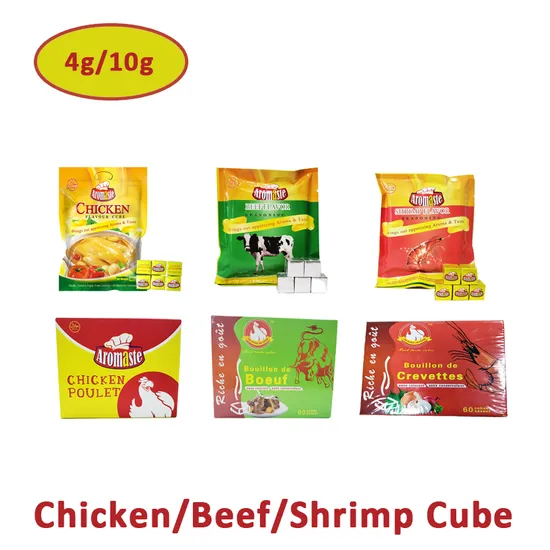 4/10g Halal Chicken/Shrimp/Beef Bouillon Stock Cube for Wholesale