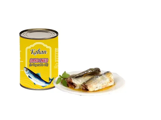 Chinese 125g, 155g, 425g Easy Open Halal Certified Canned Sardine Fish in Vegtablie Oil, Brine, Tomato Sauces