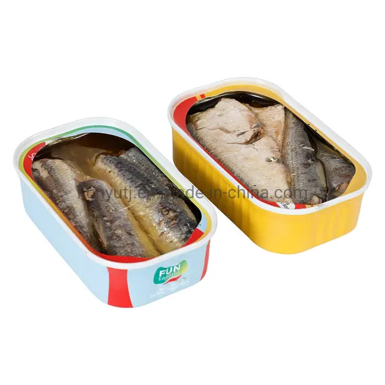 Hot Sale Canned Sardine in Vegetable Oil 125gx50tins Canned Sardine From China