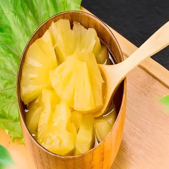 Organic Canned Pineapples Chunks in Syrup Nw425g, Export-Ready Delicacy