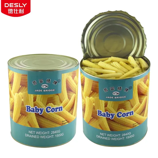 Golden Harvest Vegetables Factory 2840g Jade Bridge Premium Baby Corn Whole in a Can
