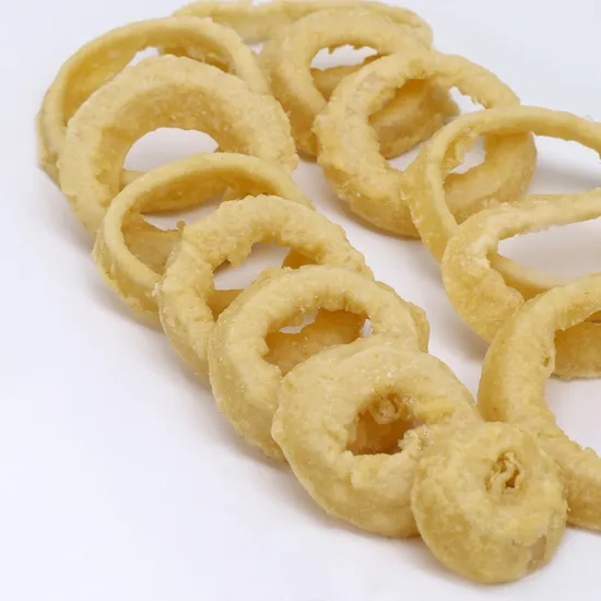 Frozen Coated Prefried Natural Cut Rings Battered Onion Rings High Quality
